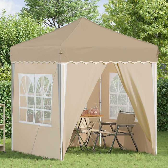Cort de Petrecere Pop-up Crem 195 x 195 x 245 cm - WALTI WALTI
