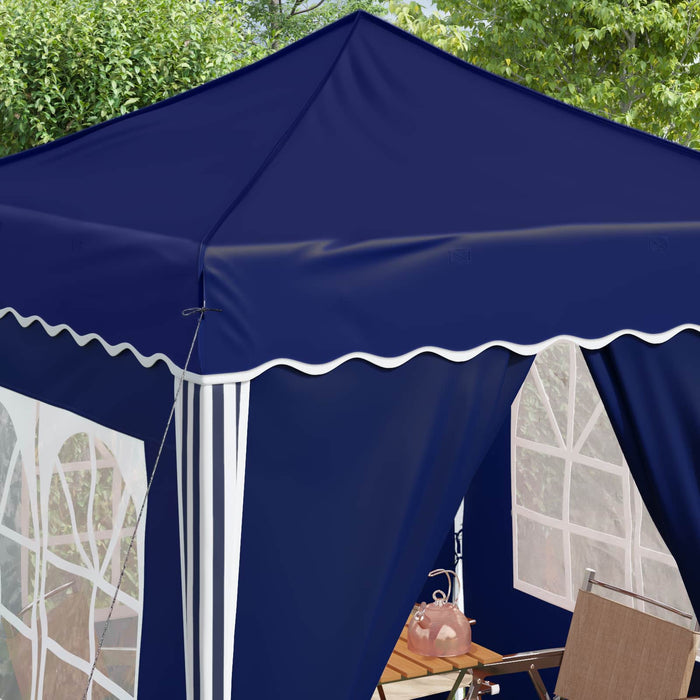 Cort de Petrecere Pop-up albastru 195 x 195 x 245 cm - WALTI WALTI