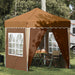 Cort de Petrecere Pop-up Bej 195 x 195 x 245 cm Material Oxford - WALTI WALTI