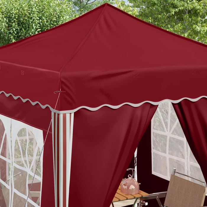Cort de Petrecere Pop-up Burgundy 195 x 195 x 245 cm - WALTI WALTI