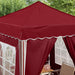 Cort de Petrecere Pop-up Burgundy 195 x 195 x 245 cm - WALTI WALTI