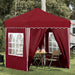 Cort de Petrecere Pop-up Burgundy 195 x 195 x 245 cm - WALTI WALTI
