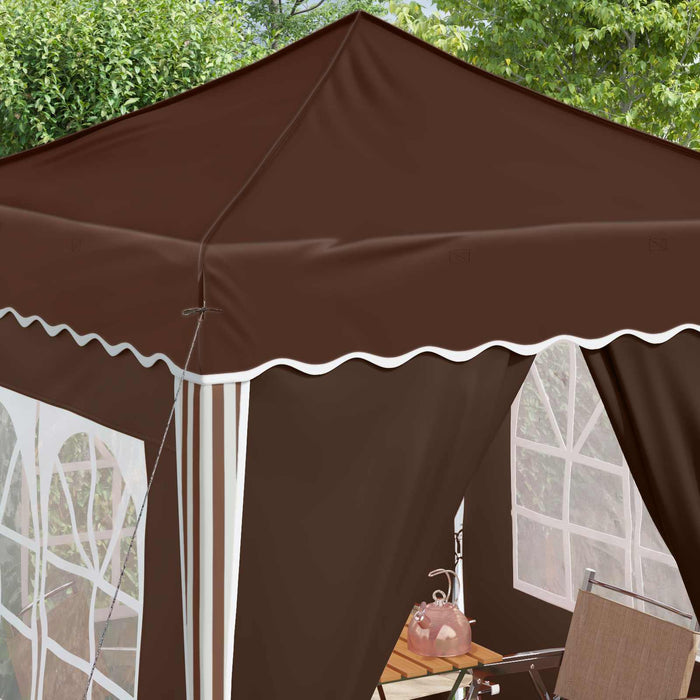 Cort de Petrecere Pop-up Maro 195 x 195 x 245 cm - WALTI WALTI