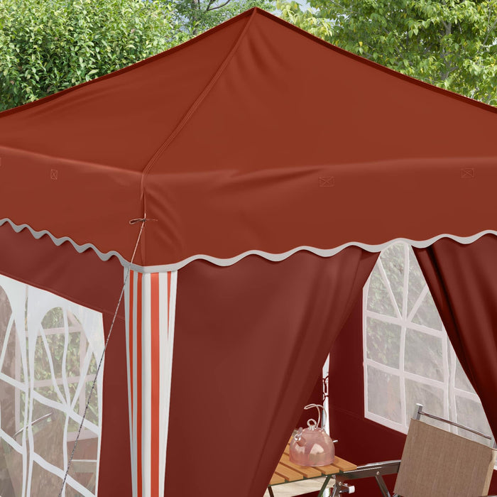 Cort de Petrecere Pop-up Terracota 195 x 195 x 245 cm - WALTI WALTI