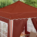 Cort de Petrecere Pop-up Terracota 195 x 195 x 245 cm - WALTI WALTI