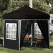 Cort de Petrecere Pop-up Negru 195 x 195 x 245 cm - WALTI WALTI