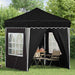 Cort de Petrecere Pop-up Negru 195 x 195 x 245 cm - WALTI WALTI