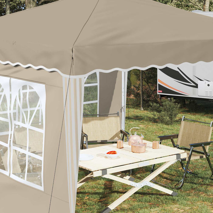 Cort de Petrecere Pop-up Crem 288 x 288 x 245 cm - WALTI WALTI