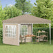 Cort de Petrecere Pop-up Crem 288 x 288 x 245 cm - WALTI WALTI