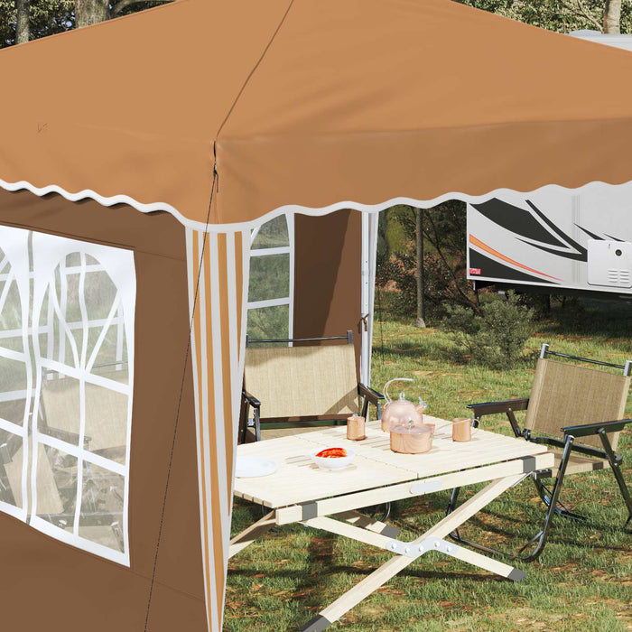 Cort de Petrecere Pop-up Bej 288 x 288 x 245 cm Material Oxford - WALTI WALTI