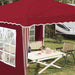 Cort de Petrecere Pop-up Burgundy 288 x 288 x 245 cm - WALTI WALTI