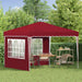 Cort de Petrecere Pop-up Burgundy 288 x 288 x 245 cm - WALTI WALTI