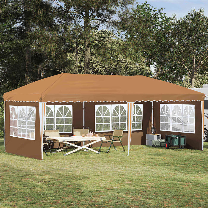 Cort de Petrecere Pop-up 575 x 289 x 245 cm Bej - WALTI WALTI