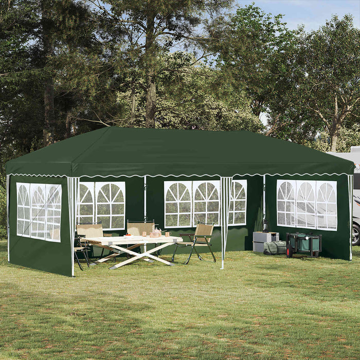 Cort de Petrecere Pop-up 575 x 289 x 245 cm Verde - WALTI WALTI