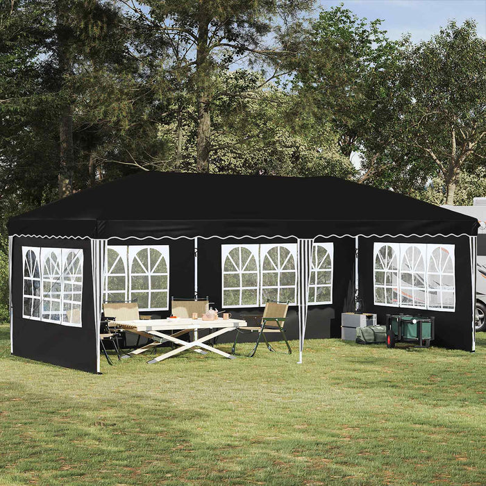 Cort de Petrecere Pop-up 575 x 289 x 245 cm Negru - WALTI WALTI
