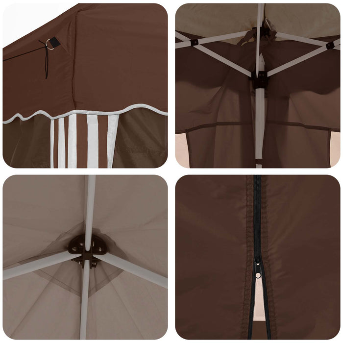Cort de Petrecere Pop-up 575 x 288 x 245 cm Maro - WALTI WALTI