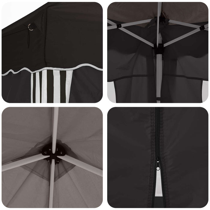 Cort de Petrecere Pop-up 575 x 288 x 245 cm Negru - WALTI WALTI