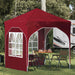 Cort de Petrecere Pop-up 192 x 192 x 245 cm Burgundy - WALTI WALTI