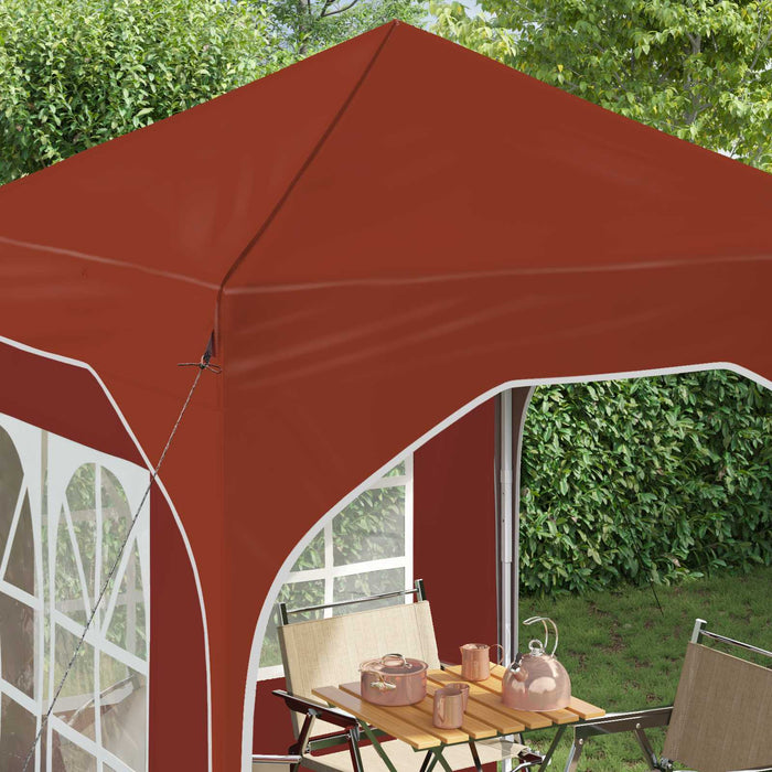 Cort de Petrecere Pop-up 192 x 192 x 245 cm Terracota - WALTI WALTI