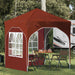 Cort de Petrecere Pop-up 192 x 192 x 245 cm Terracota - WALTI WALTI