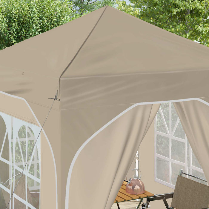 Cort de Petrecere Pop-up 192 x 192 x 245 cm Crem - WALTI WALTI