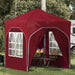 Cort de Petrecere Pop-up 192 x 192 x 245 cm Burgundy - WALTI WALTI