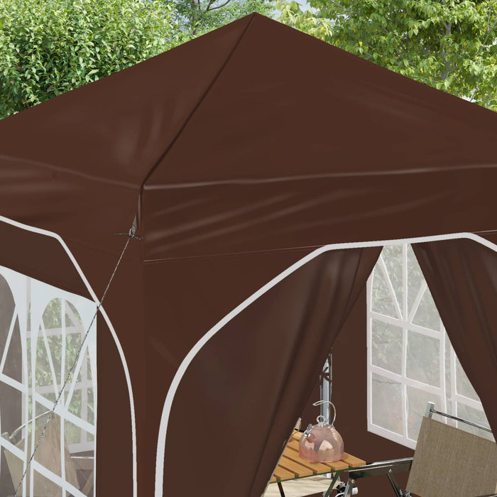 Cort de Petrecere Pop-up 192 x 192 x 245 cm Maro - WALTI WALTI