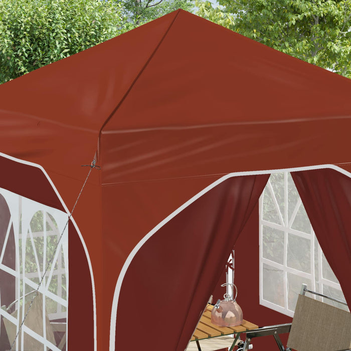 Cort de Petrecere Pop-up 192 x 192 x 245 cm Terracota - WALTI WALTI