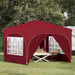 Cort de Petrecere Pop-up 290 x 290 x 245 cm Burgundy - WALTI WALTI