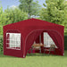 Cort de Petrecere Pop-up 290 x 290 x 245 cm Burgundy - WALTI WALTI