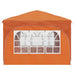 Cort de Petrecere Pop-up 290 x 290 x 245 cm Portocaliu - WALTI WALTI