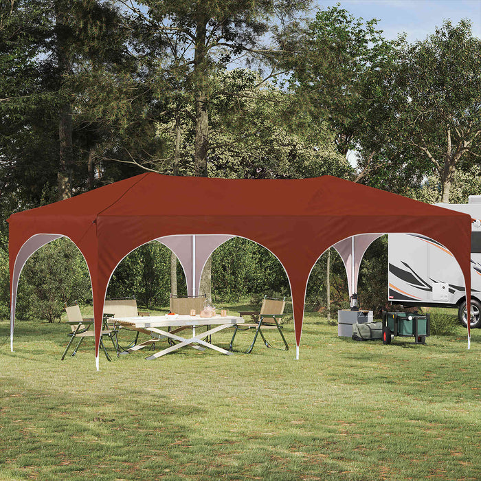 Cort de Petrecere Pop-up Terracota 575 x 288 x 245 cm - WALTI WALTI