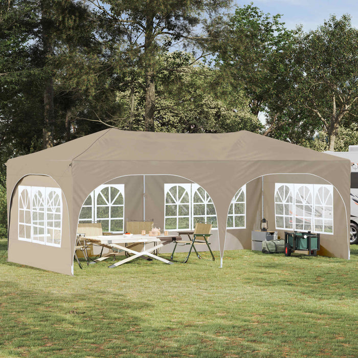 Cort de Petrecere Pop-up Crem 575 x 288 x 245 cm - WALTI WALTI
