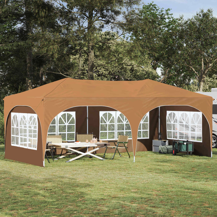 Cort de Petrecere Pop-up Bej 575 x 288 x 245 cm Material Oxford - WALTI WALTI