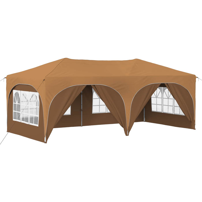 Cort de Petrecere Pop-up Bej 575 x 288 x 245 cm Material Oxford - WALTI WALTI