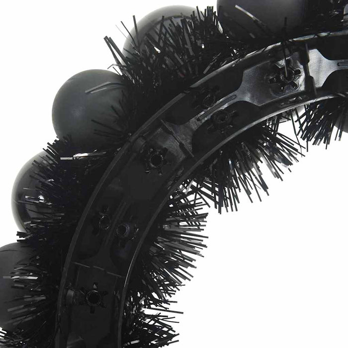 Coronite cu bile de Craciun 2 pcs Negru 33 x 33 x 7 cm - WALTI WALTI