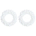 Coronite cu bile de Craciun 2 pcs Alb 33 x 33 x 7 cm Polistiren - WALTI WALTI