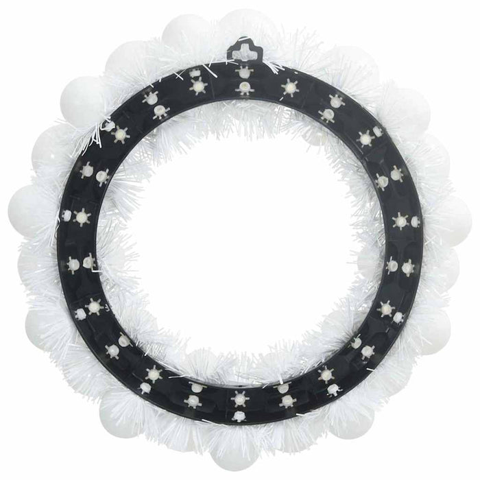 Coronite cu bile de Craciun 2 pcs Alb 33 x 33 x 7 cm Polistiren - WALTI WALTI