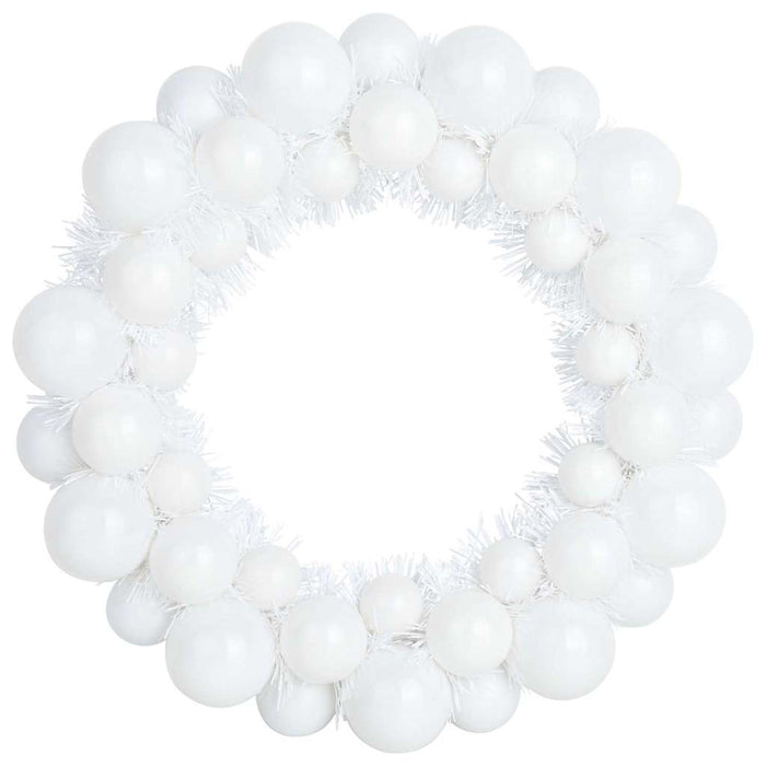 Coronite cu bile de Craciun 2 pcs Alb 33 x 33 x 7 cm Polistiren - WALTI WALTI