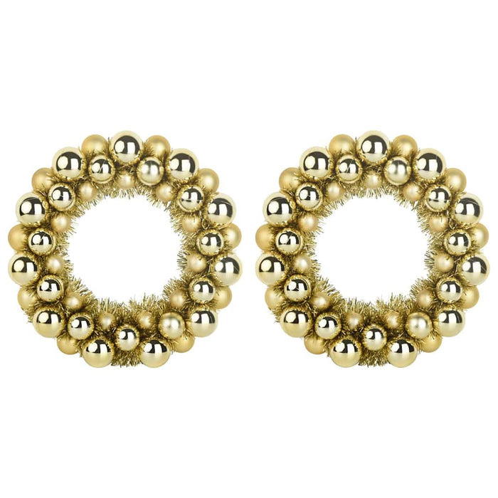 Coronite cu bile de Craciun 2 pcs Auriu 33 x 33 x 7 cm - WALTI WALTI