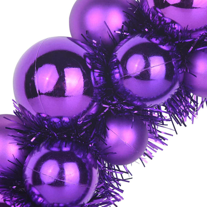 Coronite cu bile de Craciun 2 pcs Violet 33 x 33 x 7 cm - WALTI WALTI