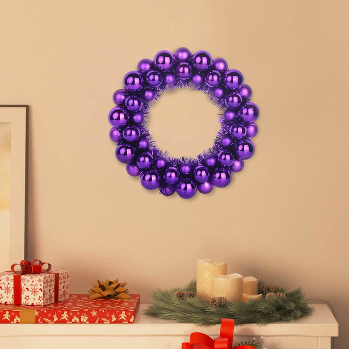 Coronite cu bile de Craciun 2 pcs Violet 33 x 33 x 7 cm - WALTI WALTI