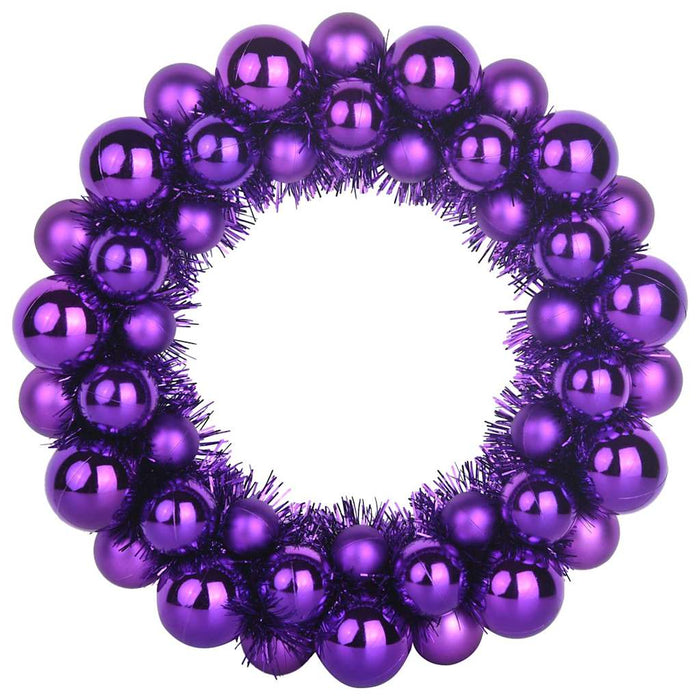Coronite cu bile de Craciun 2 pcs Violet 33 x 33 x 7 cm - WALTI WALTI