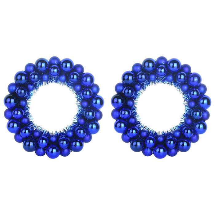 Coronite cu bile de Craciun 2 pcs albastru 33 x 33 x 7 cm - WALTI WALTI