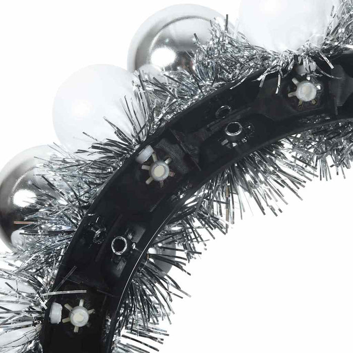 Coronite cu bile de Craciun 2 pcs Alb și Argintiu - WALTI WALTI