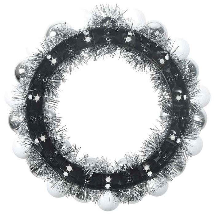 Coronite cu bile de Craciun 2 pcs Alb și Argintiu - WALTI WALTI