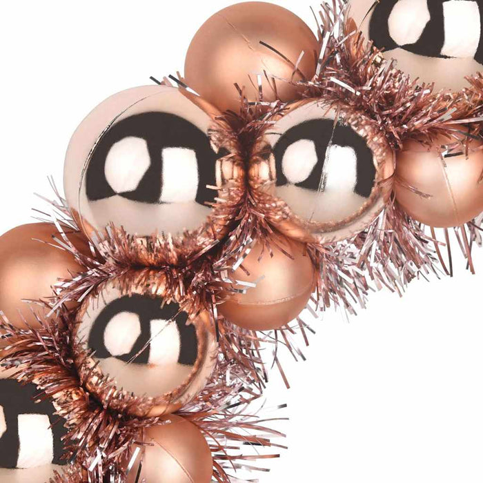 Coronite cu bile de Craciun 2 pcs Rose Gold 33 x 33 x 7 cm - WALTI WALTI