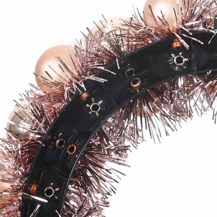 Coronite cu bile de Craciun 2 pcs Rose Gold 33 x 33 x 7 cm - WALTI WALTI