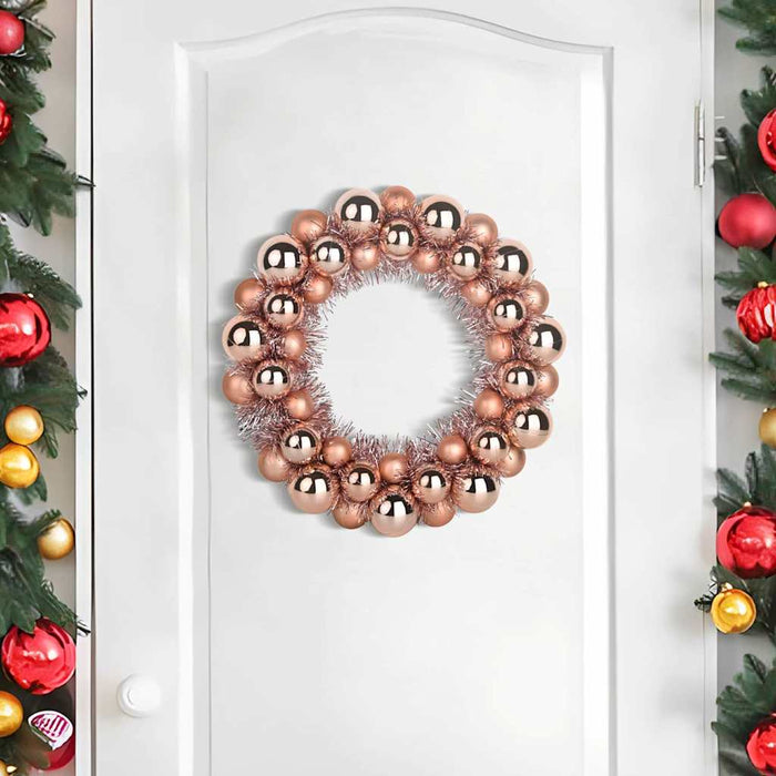 Coronite cu bile de Craciun 2 pcs Rose Gold 33 x 33 x 7 cm - WALTI WALTI