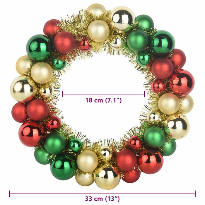 Coronite cu bile de Craciun 2 pcs Multicolour 33 x 33 x 7 cm - WALTI WALTI